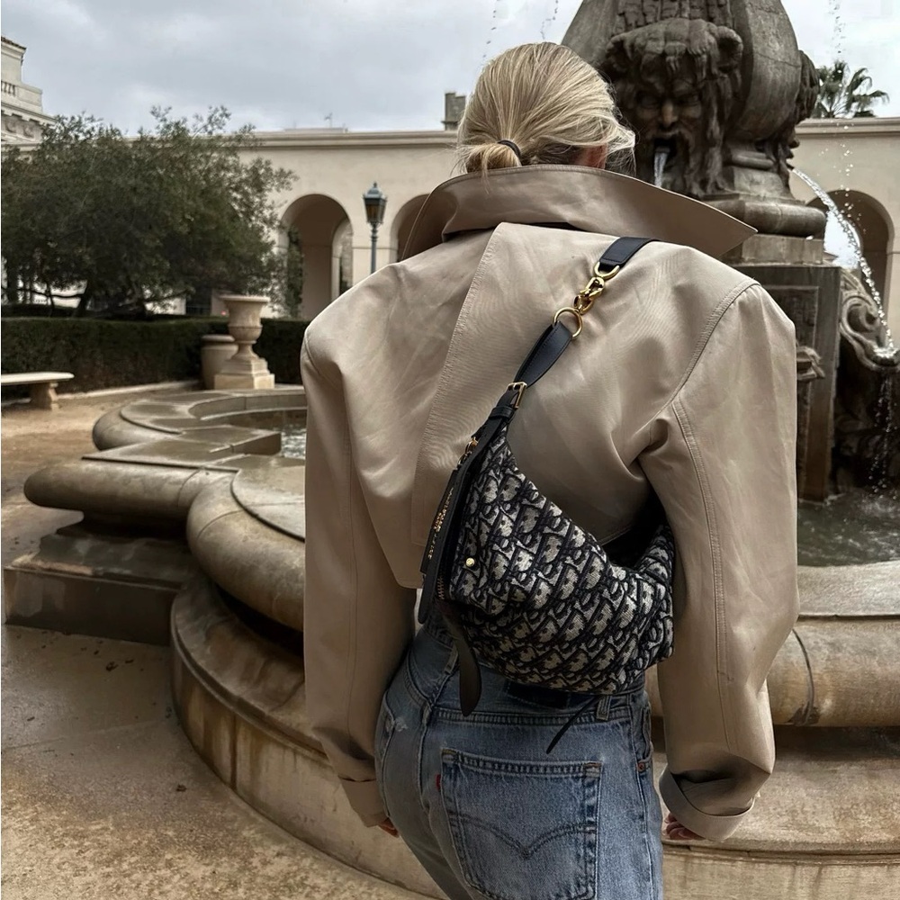 Helsa NWOT Overiszed Cropped Trench in Chino - Picture 11 of 13